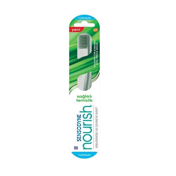 Sensodyne Nourish Manual Toothbrush for Sensitive Teeth - Eco-Friendly, Gentle Cleaning