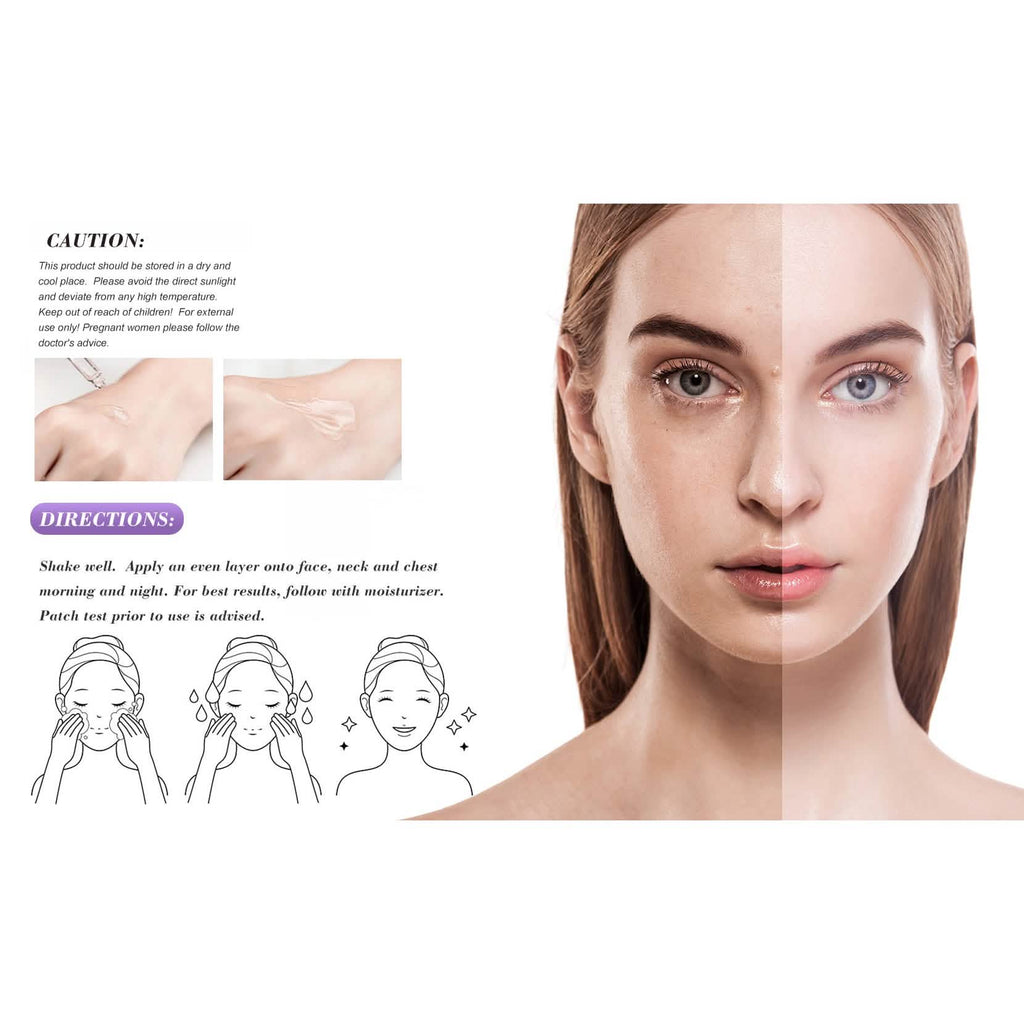 Sérum Visage Amore Paris Niacinamide 12 % et Zinc 2 %, Acide Hyaluronique et Vitamine E, Réducteur de Taches Brunes, Minimiseur de Pores et Traitement Anti-âge