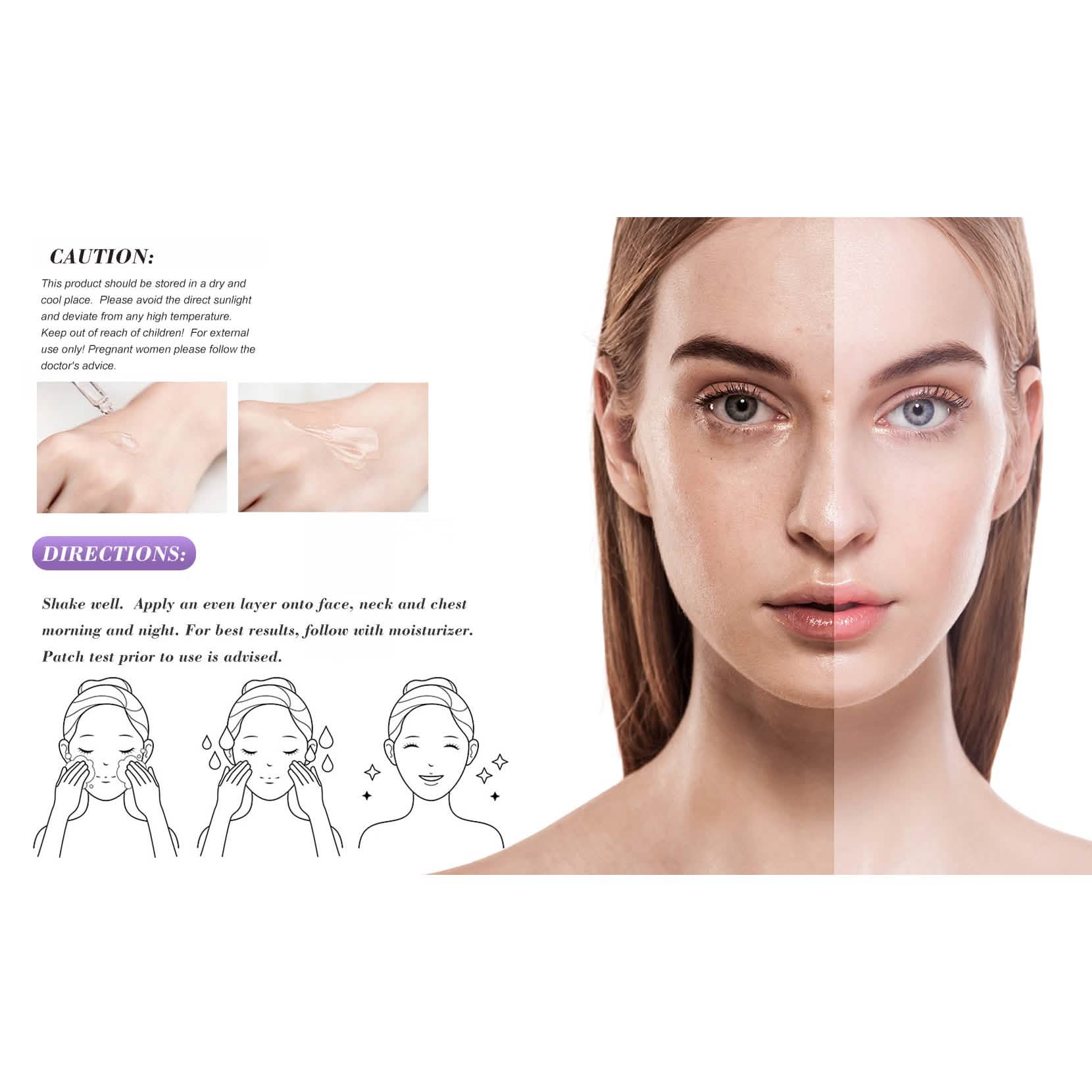 Sérum Visage Amore Paris Niacinamide 12 % et Zinc 2 %, Acide Hyaluronique et Vitamine E, Réducteur de Taches Brunes, Minimiseur de Pores et Traitement Anti-âge