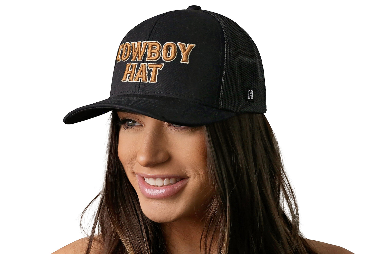 Cowboy Trucker Hat  |  Black Snapback