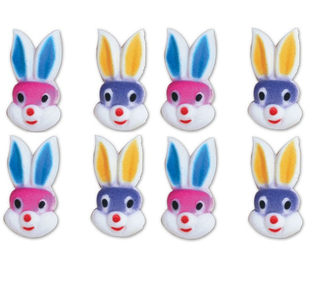 Visages de lapin comestibles - Taille : 5,7 cm - Lot de 96 pièces