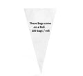 Disposable Pastry Bags, Value Series, Clear, 100 bags per Roll, From 12" to 24"