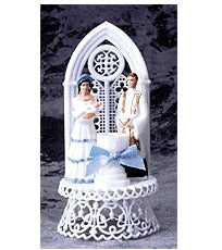 Décorations de gâteaux religieuses, baptême bébé garçon - Bleu, R510B, 7,5" de haut
