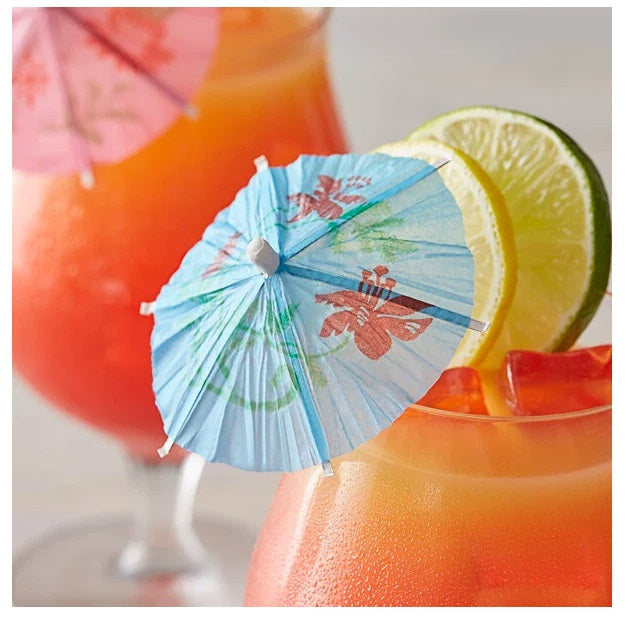 Mini-parapluie / Parasol à cocktail de 10 cm, couleurs assorties, lot de 144 ou 1440