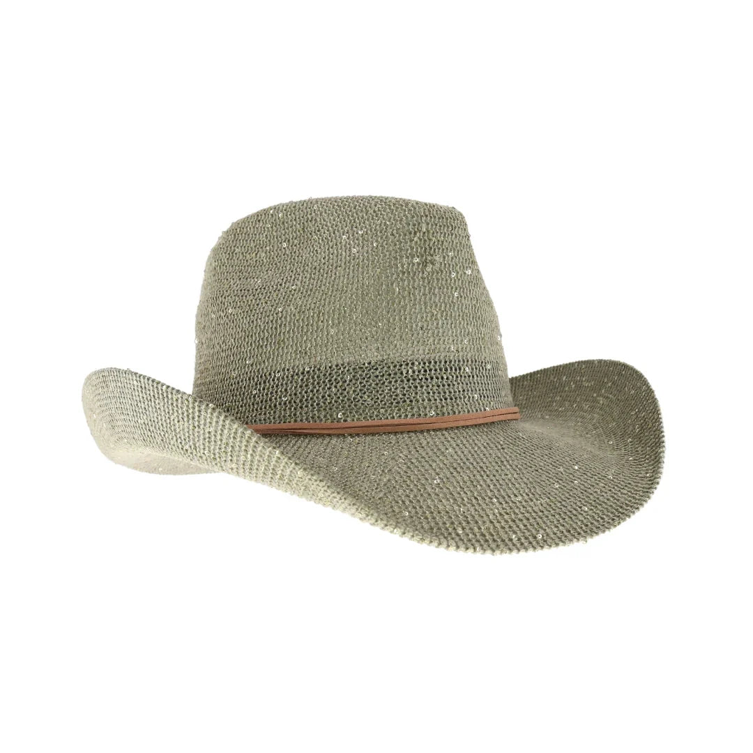 C.C Women's Sequin Cowboy Hat