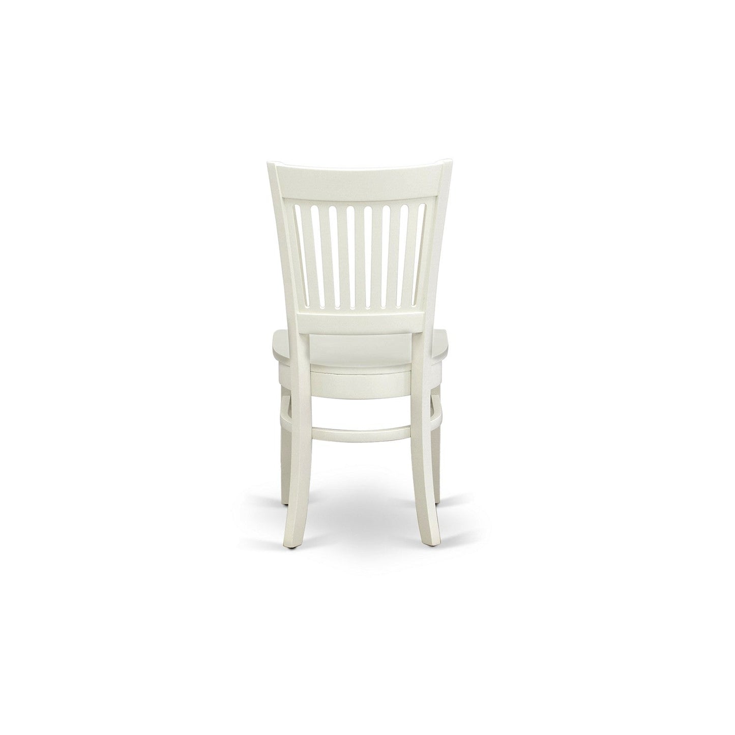 EAST WEST FURNITURE - AMVA5-LWH-W - 5-Pc Dinette Set- 4 dining room chairs and Modern dining room table - Wooden Seat and Slatted Chair Back (linen white Finish)