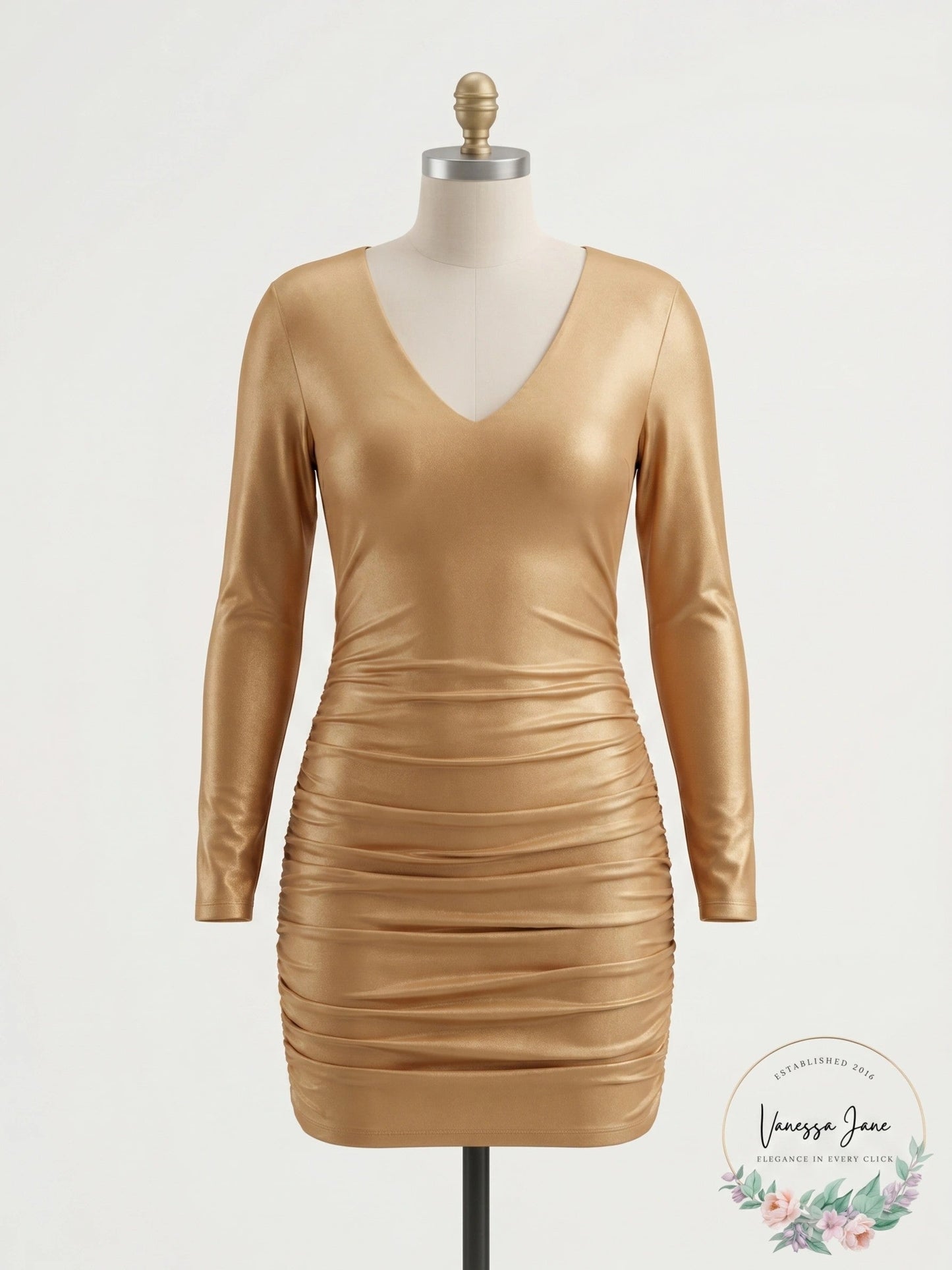 Tiger Mist Womens Olivia Sheath V-Neck Party Dress, Size XS