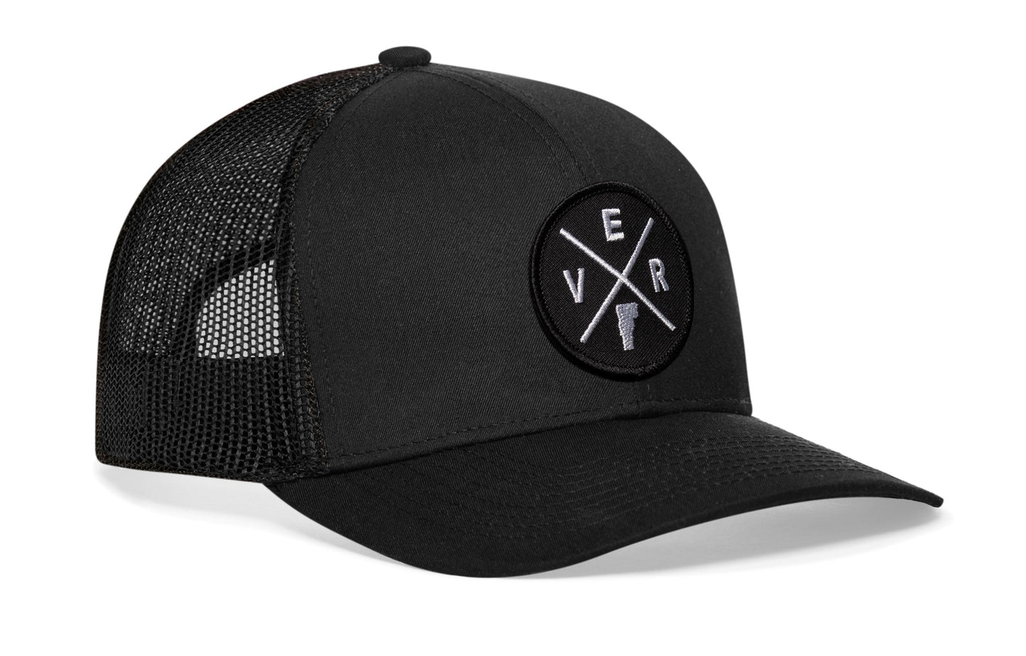Vermont Trucker Hat  |  Black VER X Snapback