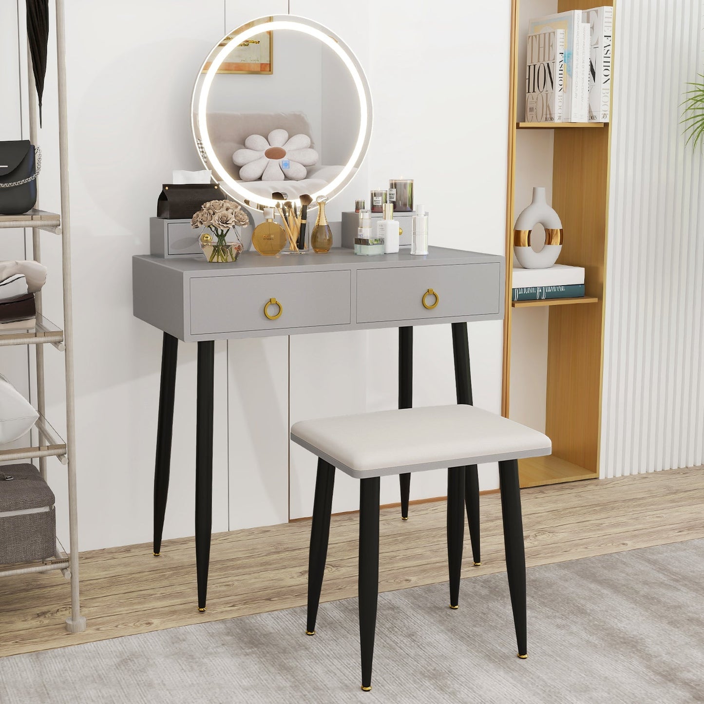 Vanity Table Set with Mirror
