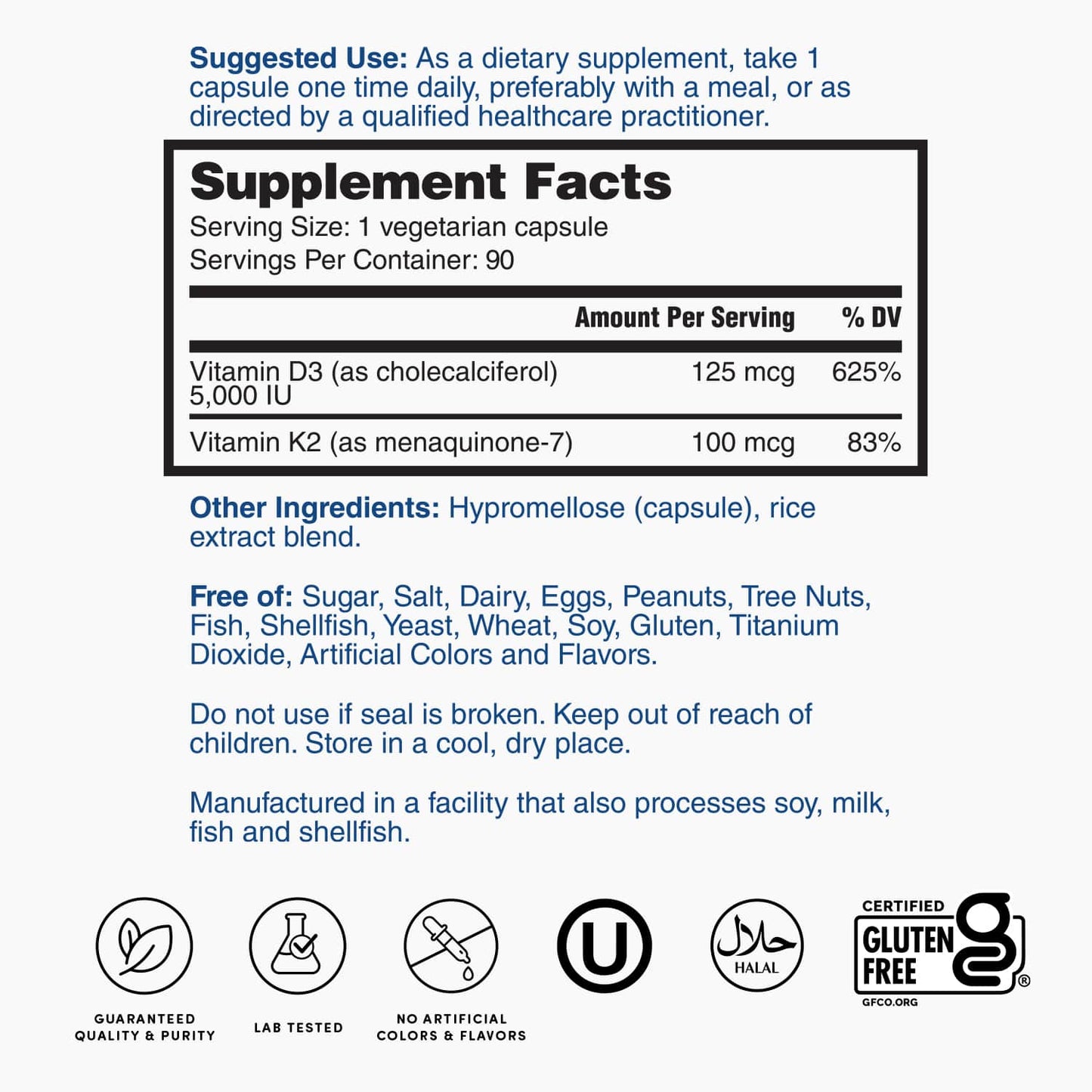 Nature's Lab Vitamin D3 Plus - 90 Capsules