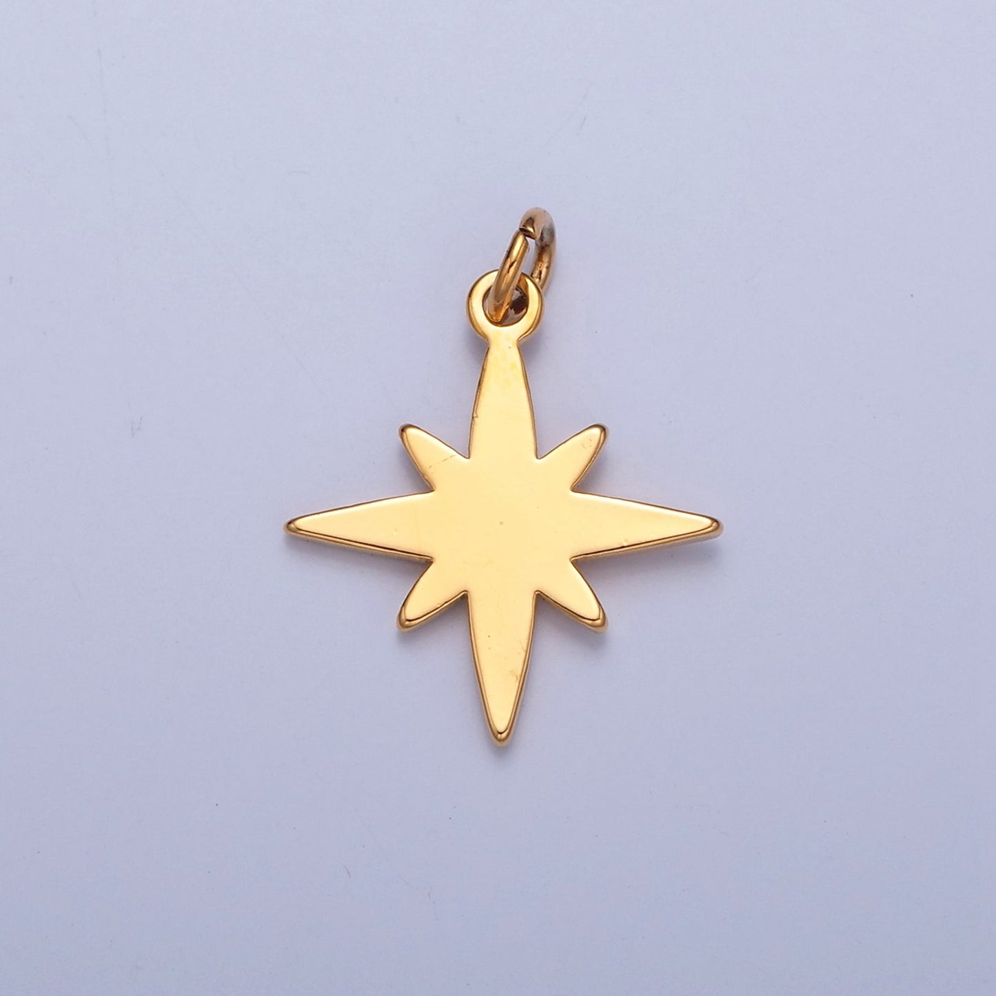 Dainty Gold Flat Polaris Northstar Pendant Only Charm for Necklace Bracelet Earring 14K or 24K Gold Filled W-460~W-462