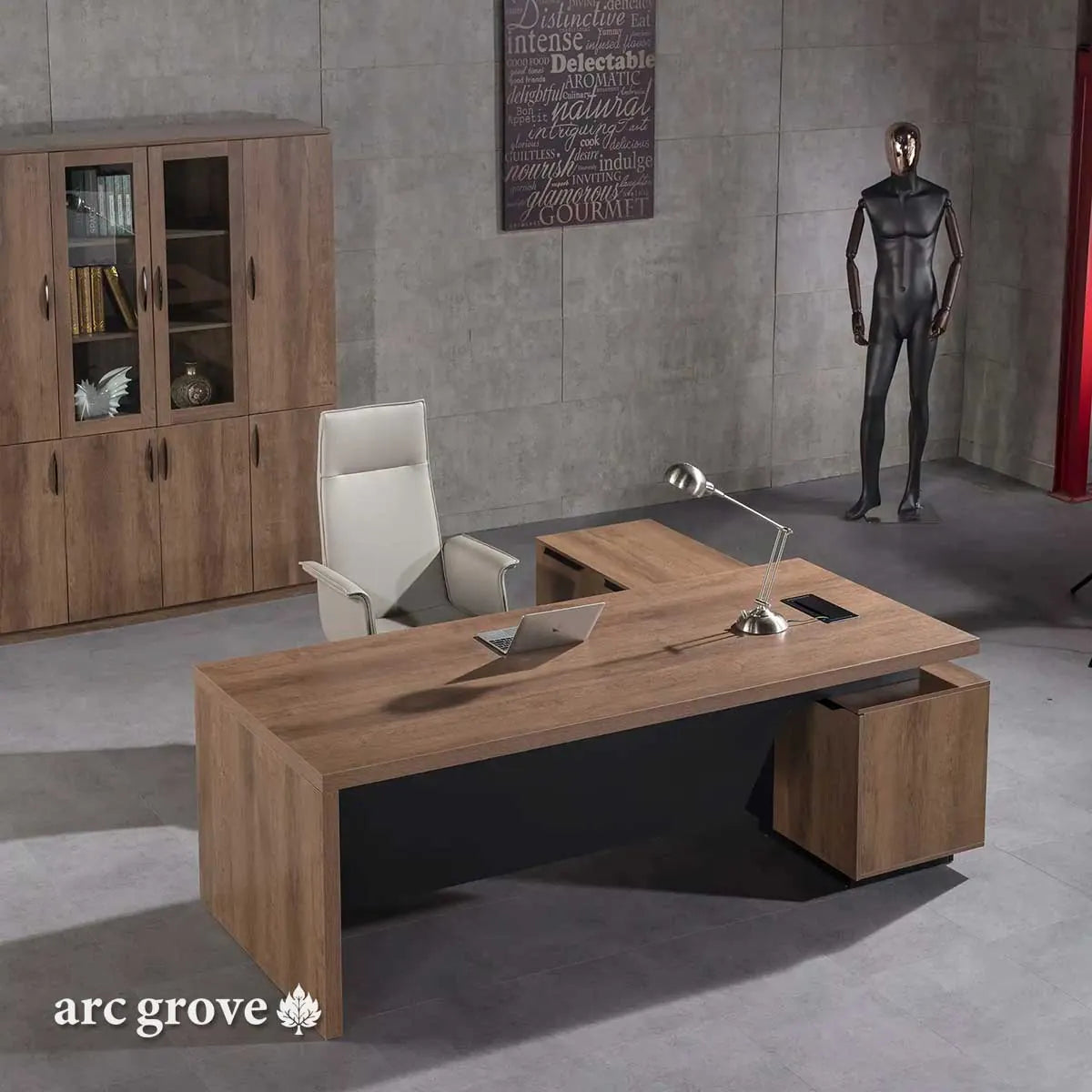 Pascal · L-Shaped Executive Desk