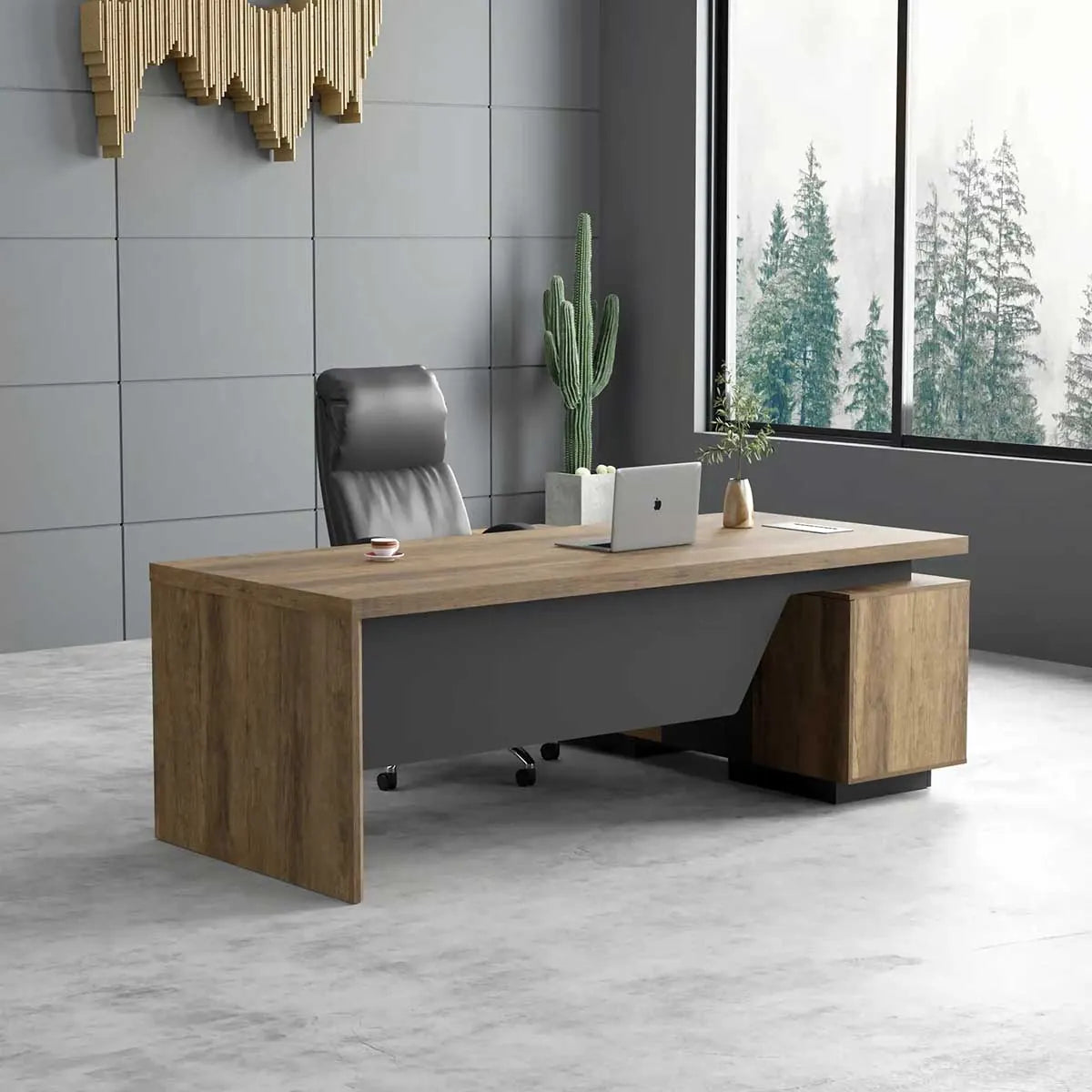 Pascal · L-Shaped Executive Desk