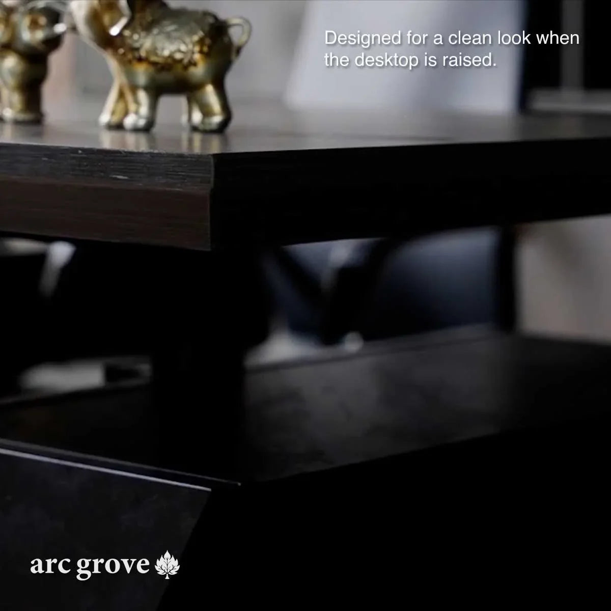 Maverick · Standing L-Shaped Executive Desk, Adjustable Height