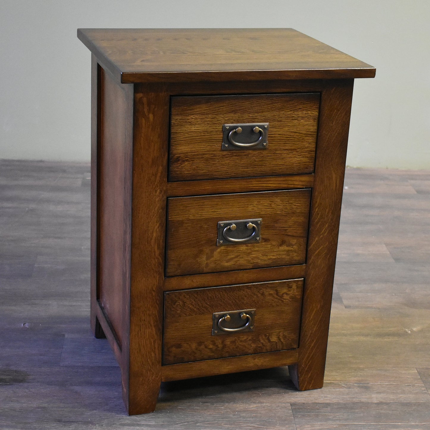 Mission Quarter Sawn Oak 3-Drawer Nightstand | In Stock & Ready to Ship