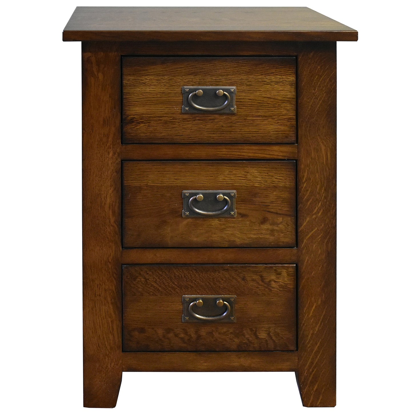 Mission Quarter Sawn Oak 3-Drawer Nightstand | In Stock & Ready to Ship