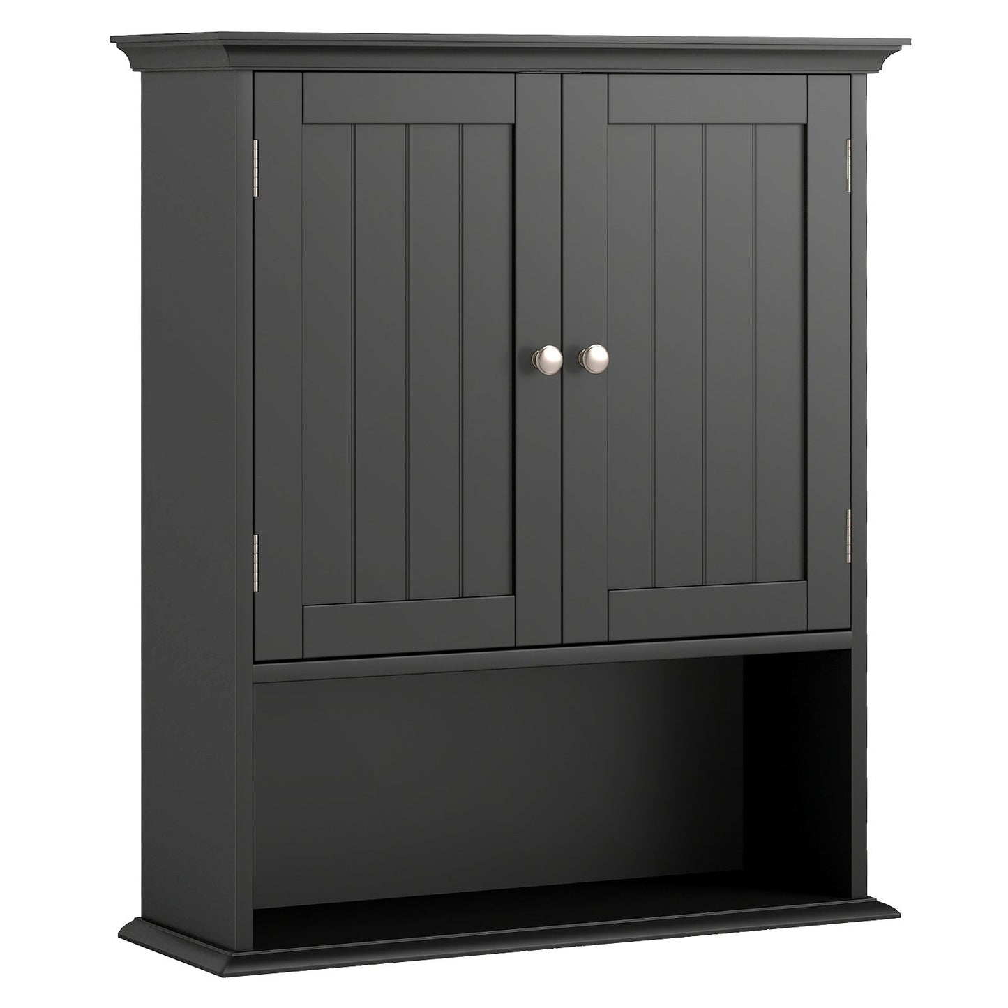 Wall Mount Bathroom Cabinet Storage Organizer with Doors and Shelves