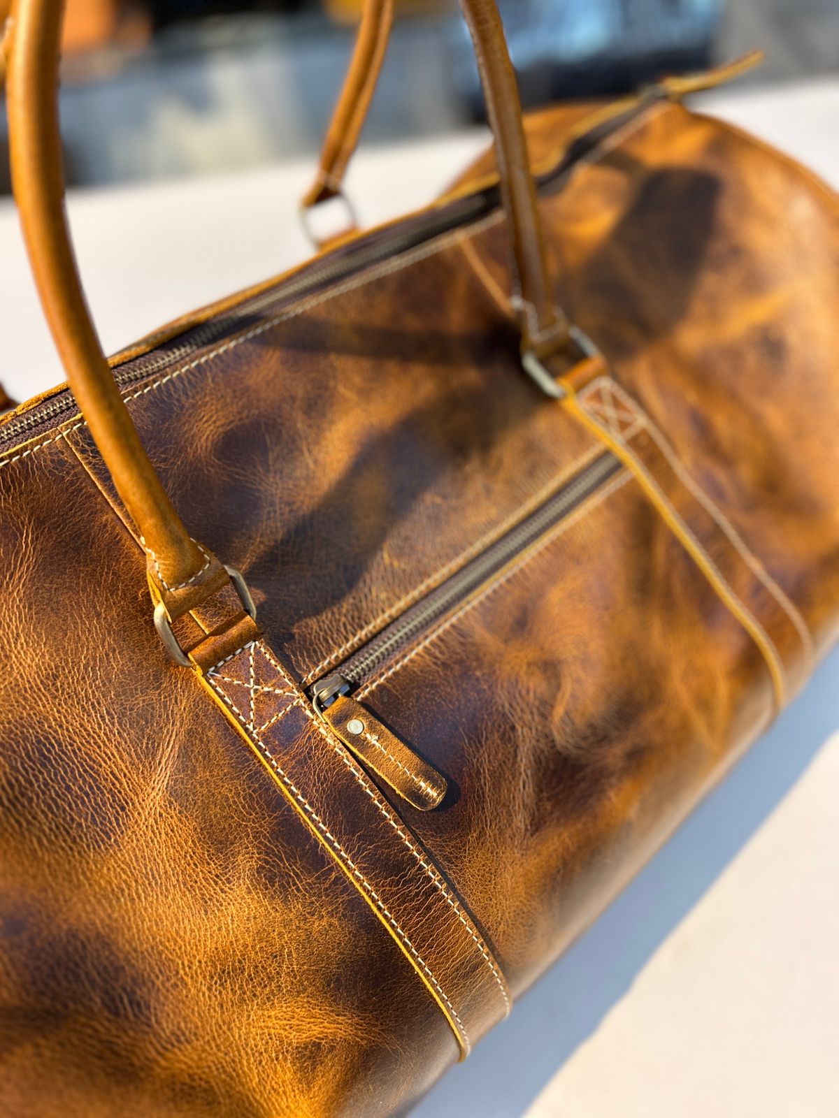 Roosevelt Full Grain Buffalo Leather Duffle