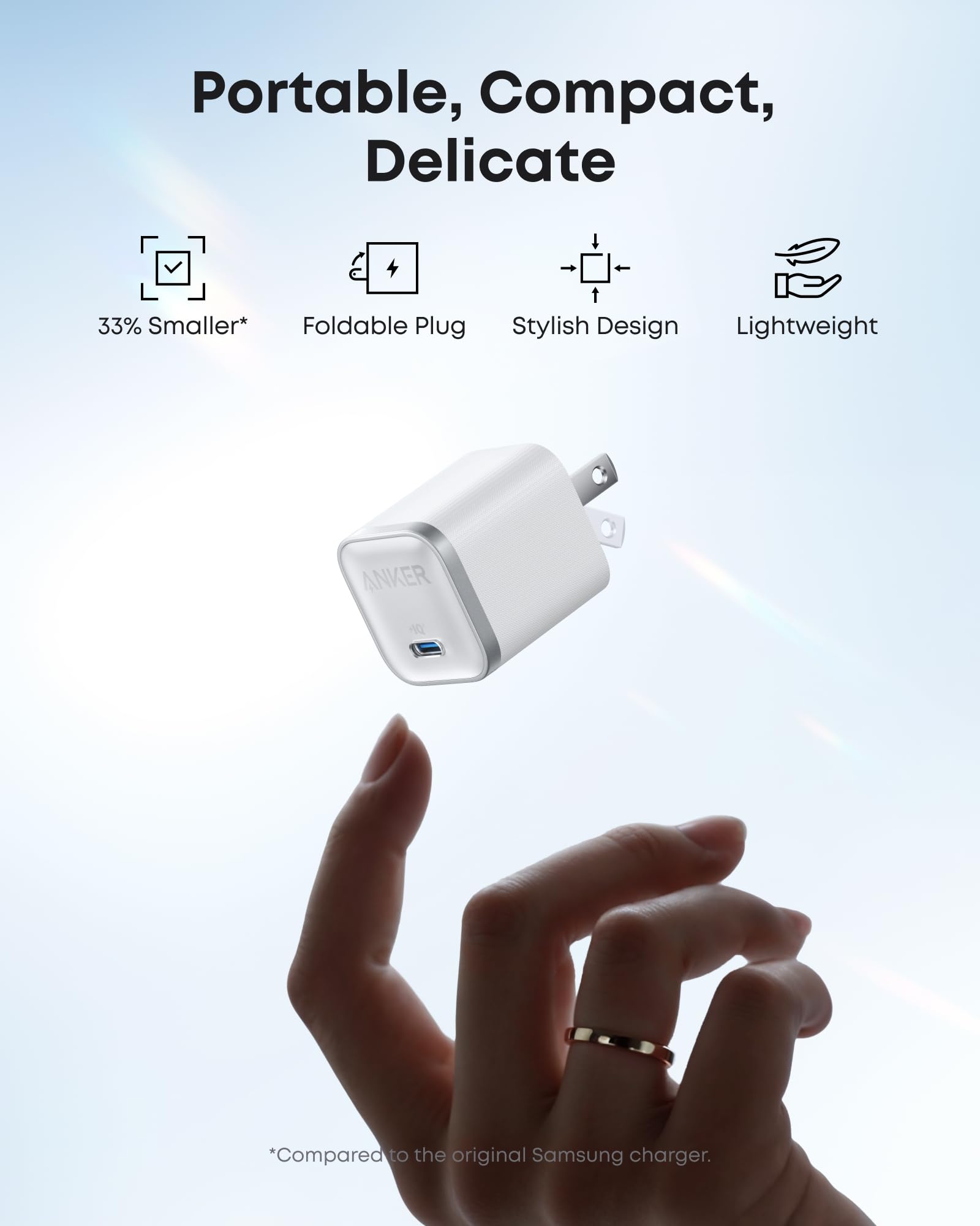 Chargeur Anker Nano (45W) avec câble USB-C vers USB-C