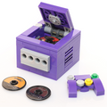 Console de jeu vidéo personnalisée Pretendo BrickCube 2001 fabriquée avec des pièces LEGO