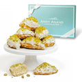 Andy Anand White Chocolate Pistachio Croissant Cake, 10 pc, 2 lb – Hand-Rolled French Butter Croissants, Gourmet Birthday Gift Box