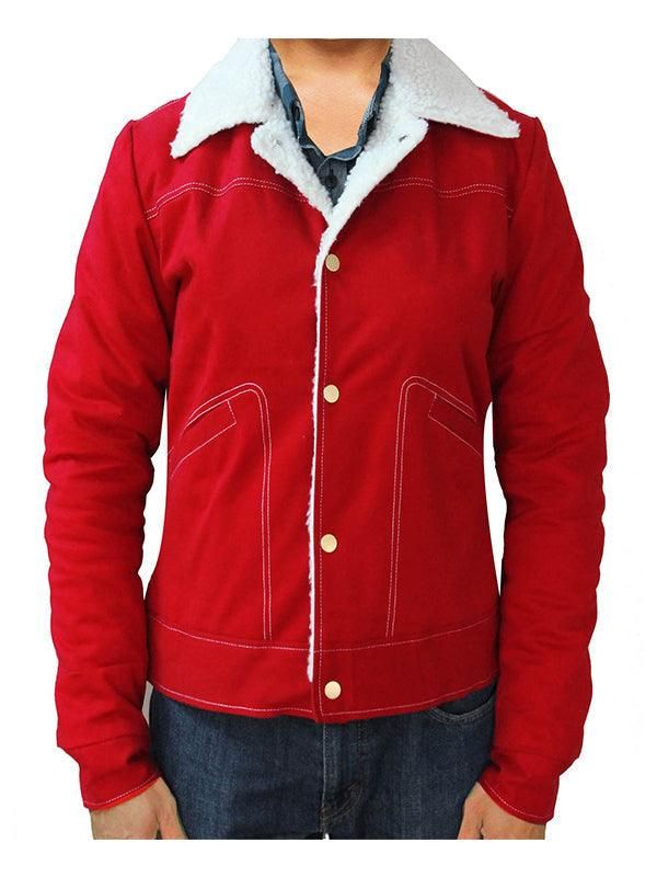 Women Cotton Stylish Fur Coat – Red