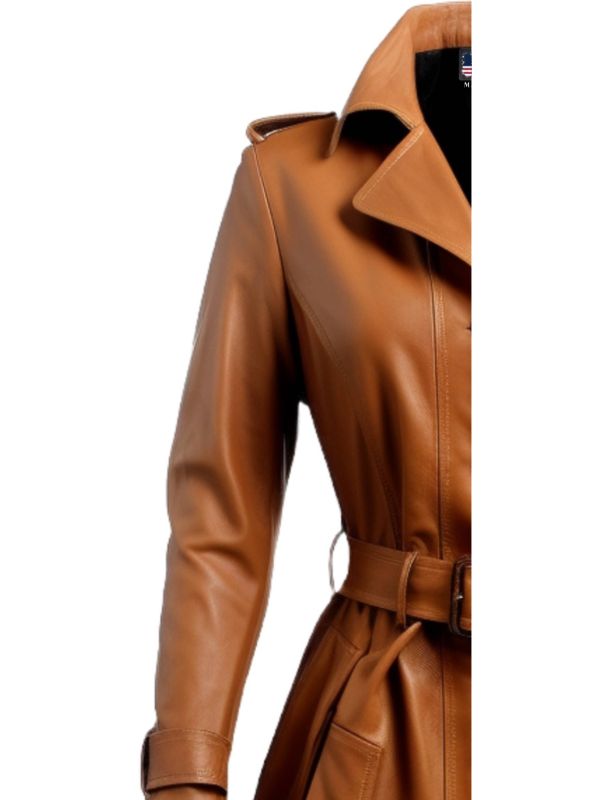 Women’s Tan Brown Vintage Leather Coat
