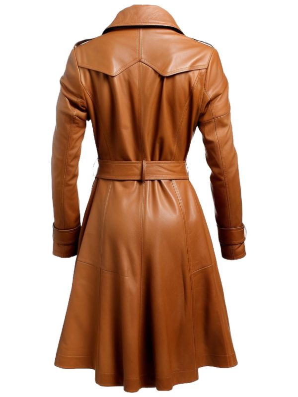 Women’s Tan Brown Vintage Leather Coat