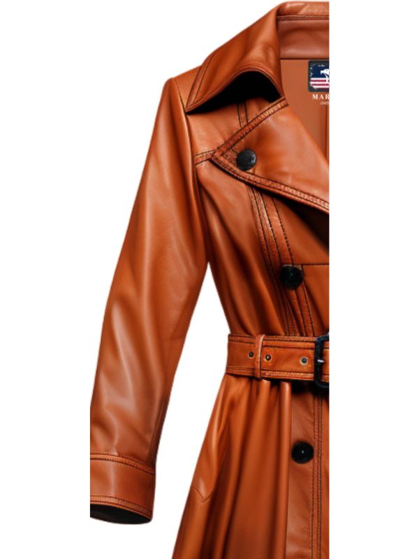 Women’s Tan Brown Vintage Leather Coat