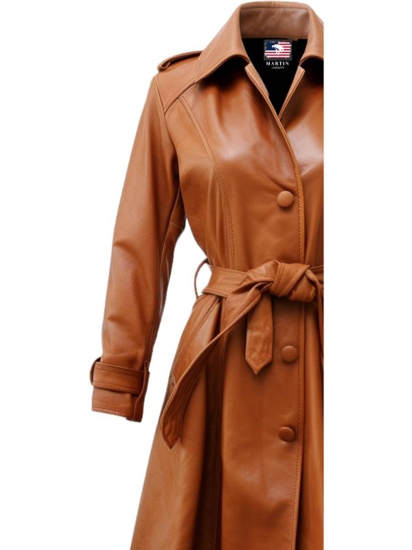 Women’s Tan Leather Coat – Stylish and Timeless Outerwear