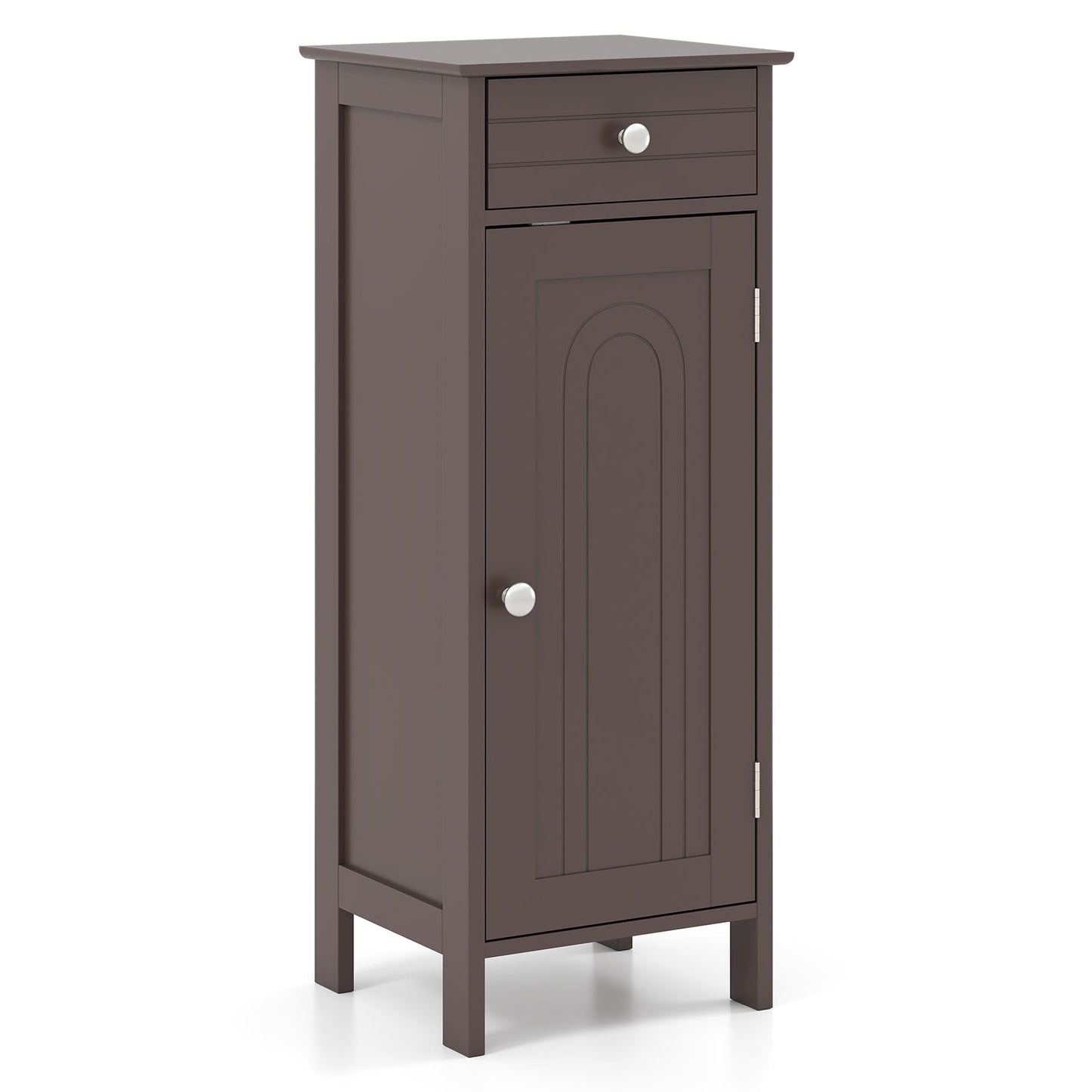 Wooden Storage Free-Standing Floor Cabinet with Drawer and Shelf