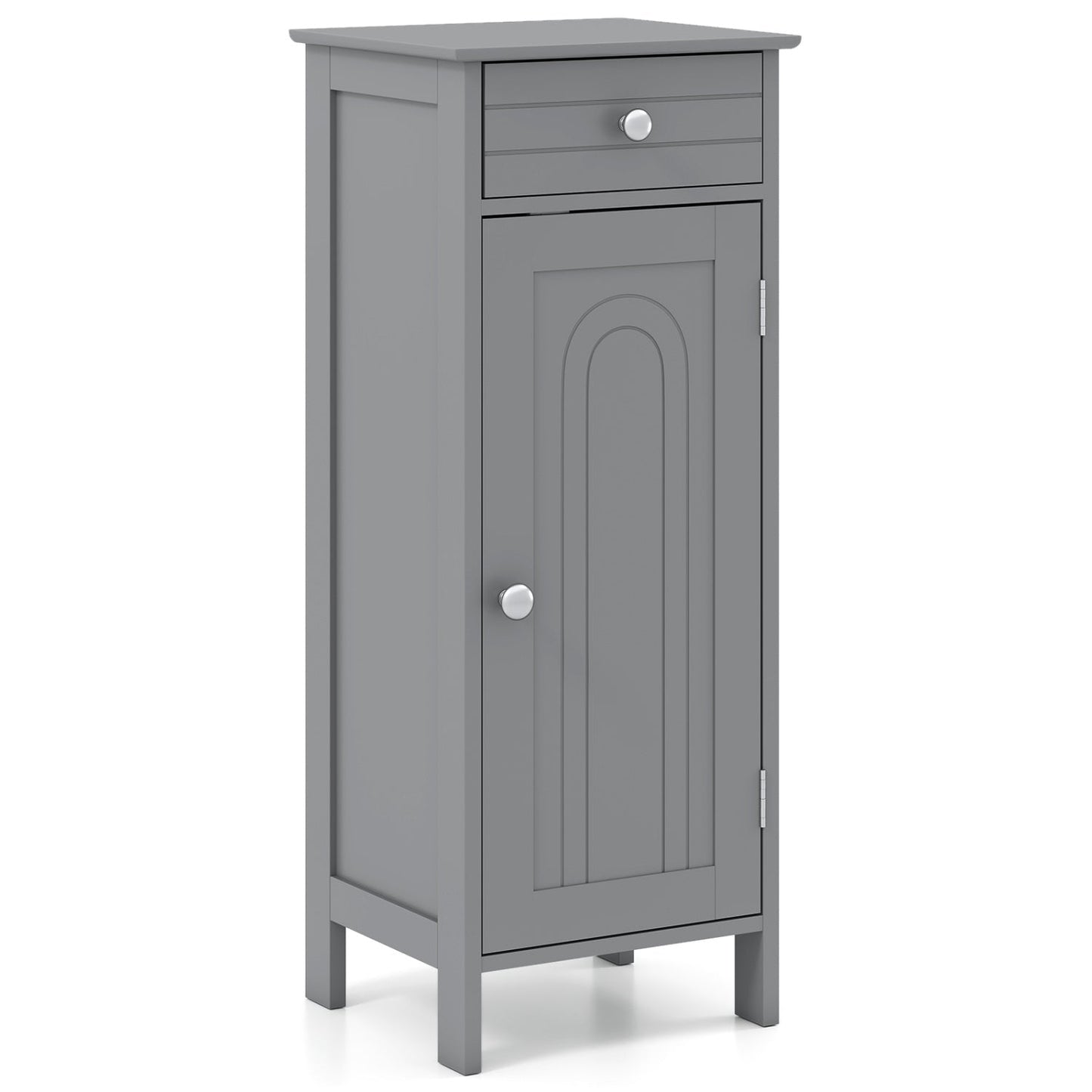 Wooden Storage Free-Standing Floor Cabinet with Drawer and Shelf
