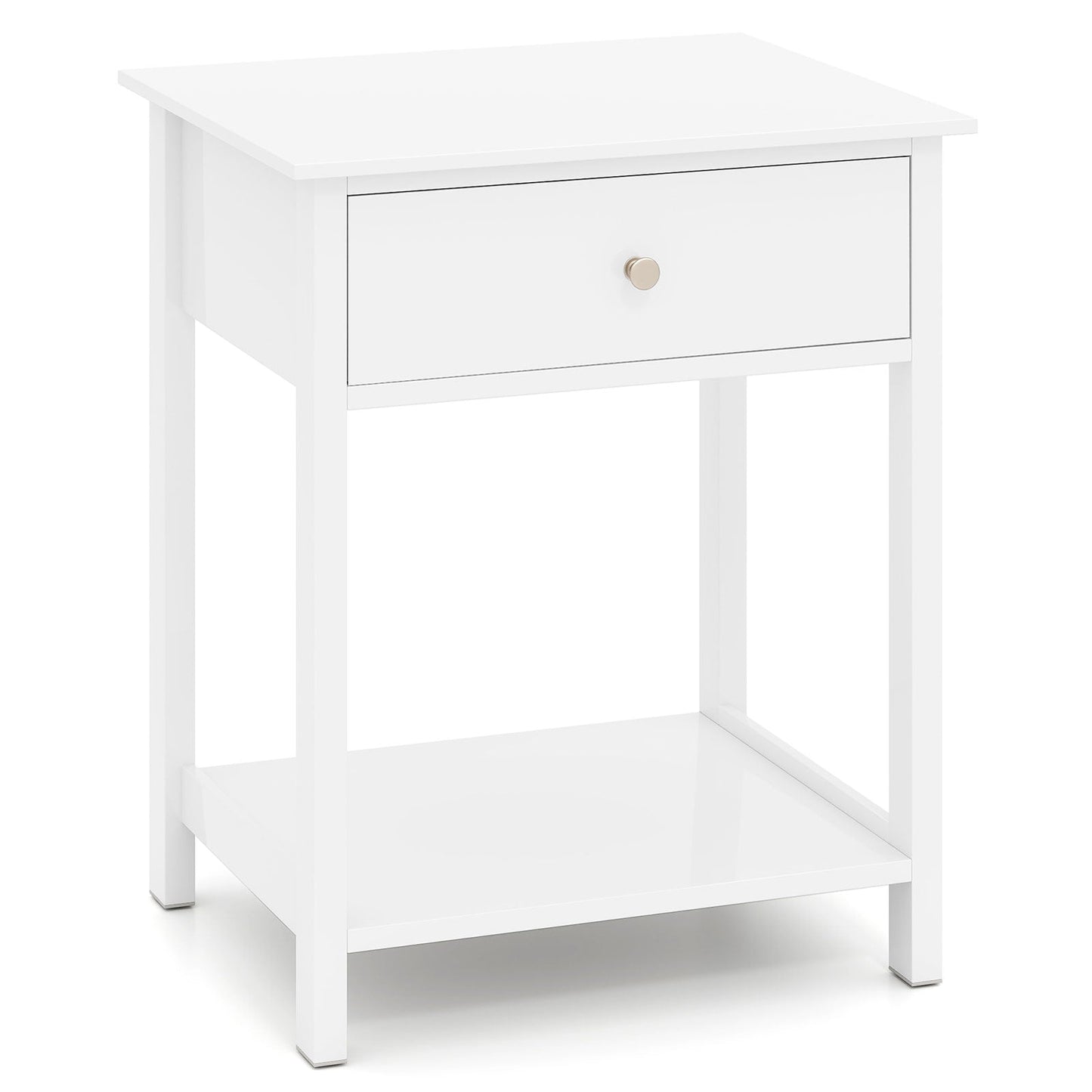 Wooden Storage Shelf with Drawer for Bedroom and Living Room