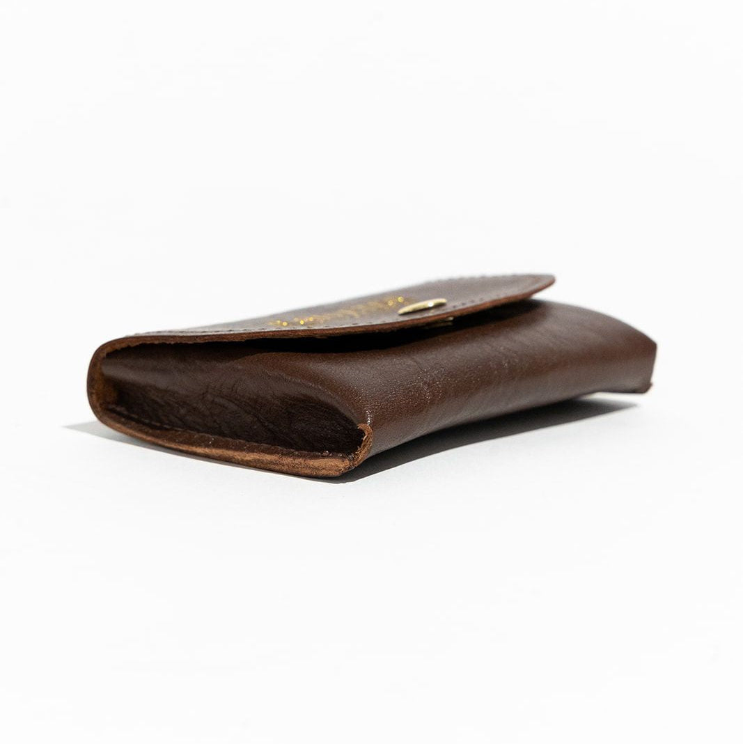 Ida Mini | Signature Brown Leather Card Holder Wallet