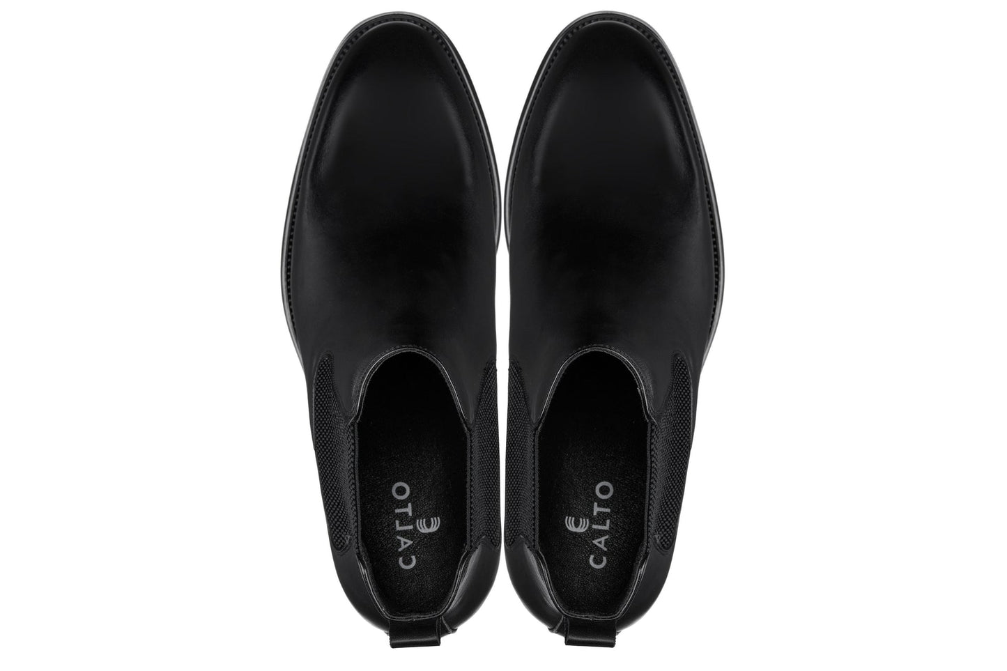 CALTO - Y72230 - 2.8 Inches Taller (Black) - Chelsea Boots