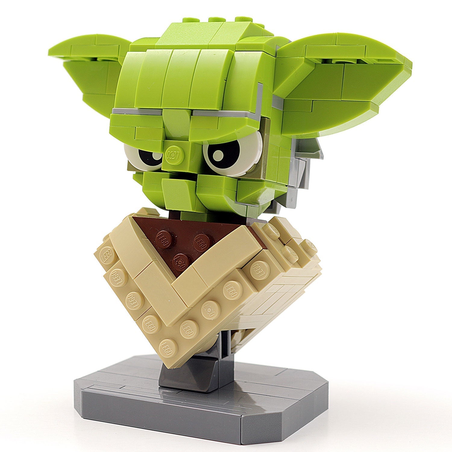 Buste de Yoda Star Wars personnalisé fabriqué avec des pièces LEGO®