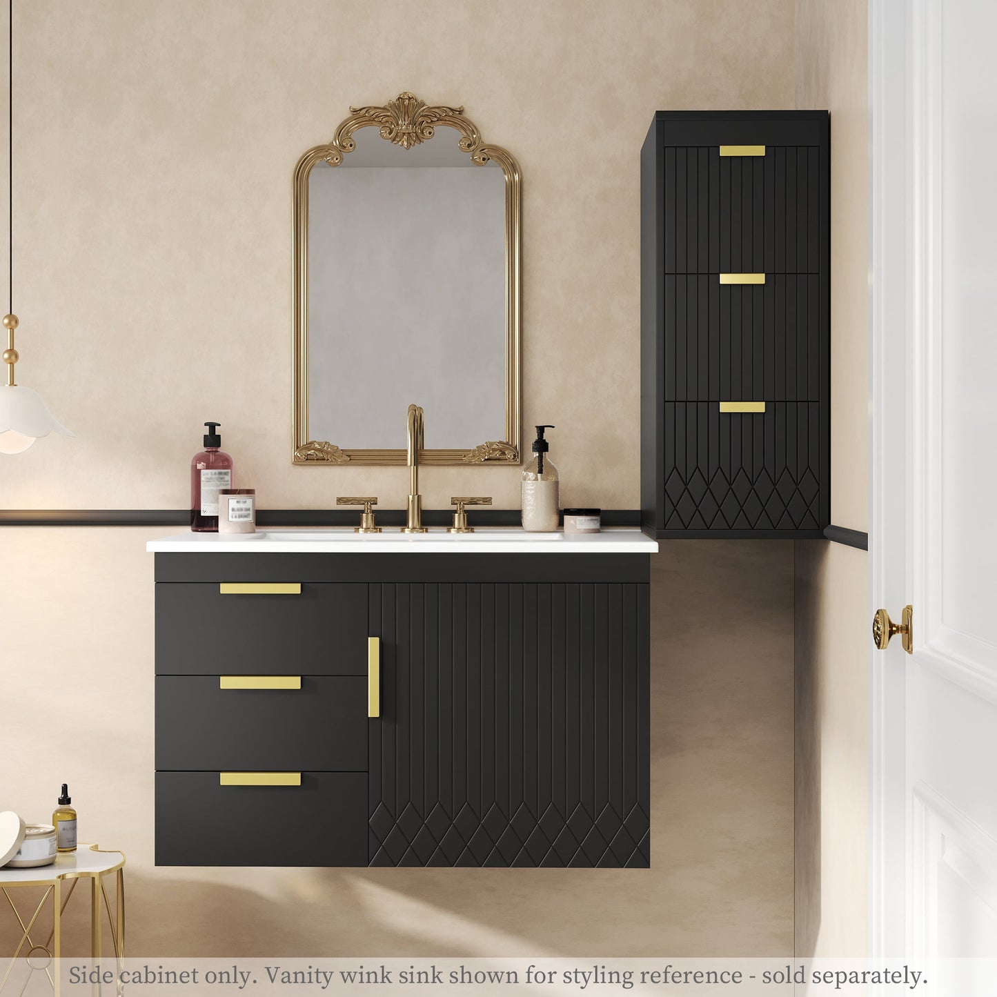 Wall Mounted Floating Cabinet with Drawers