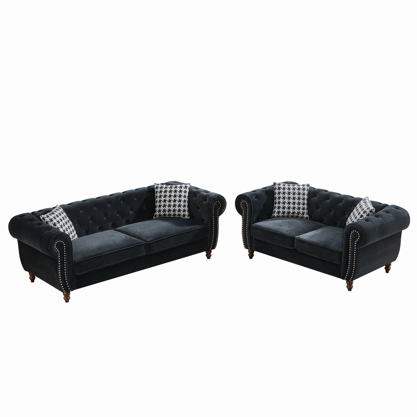 Chesterfield Velvet Upholstered Sofa