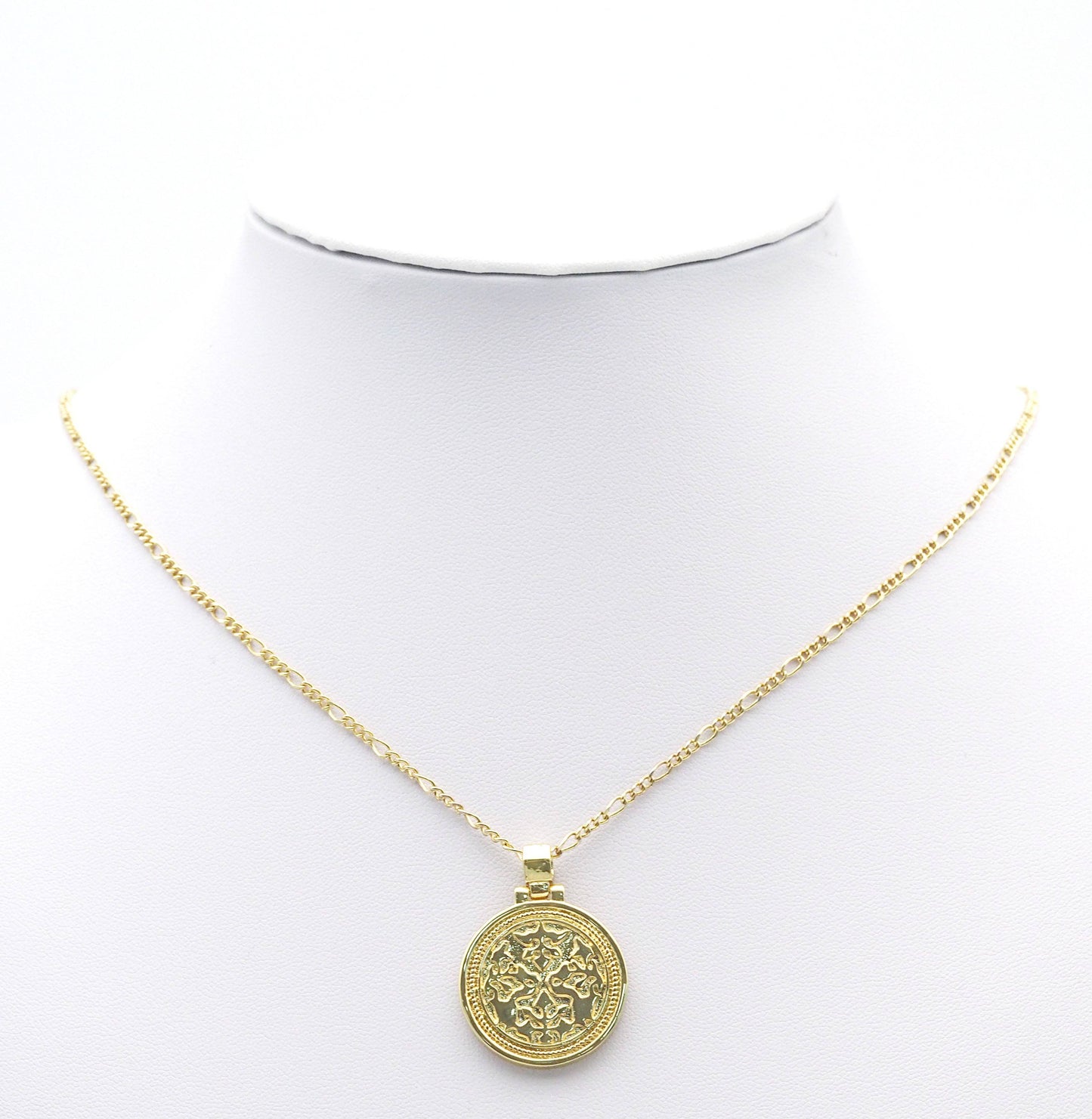 Gold Medallion Tu Teng coin Coin Charm, Sku#LX152