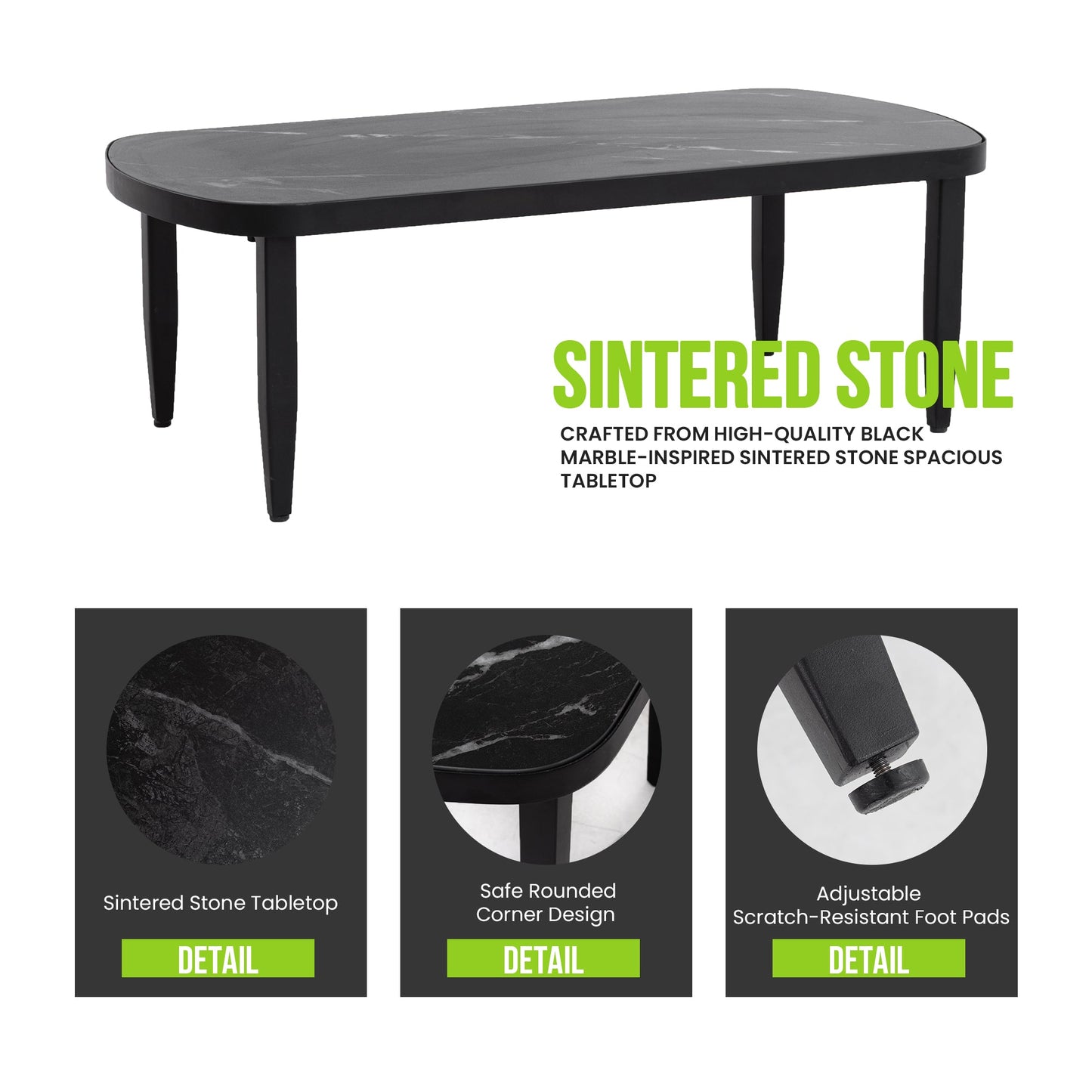 Modern Outdoor Elegance Arc Coffee Table