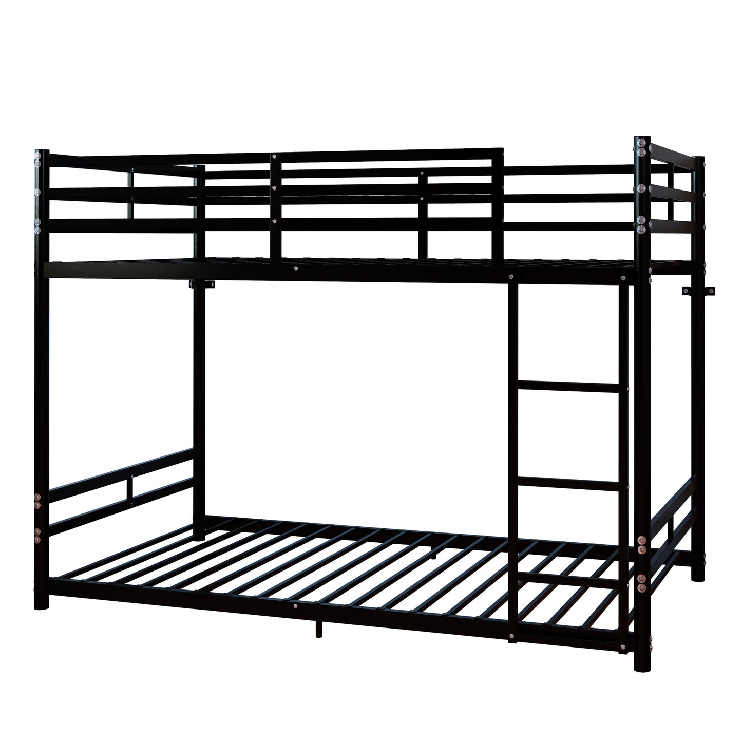Bunk Bed with Ladder and High Guardrail