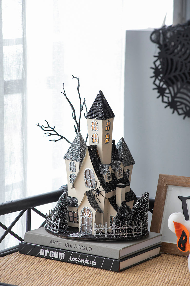 Lighted Cardboard Haunted House