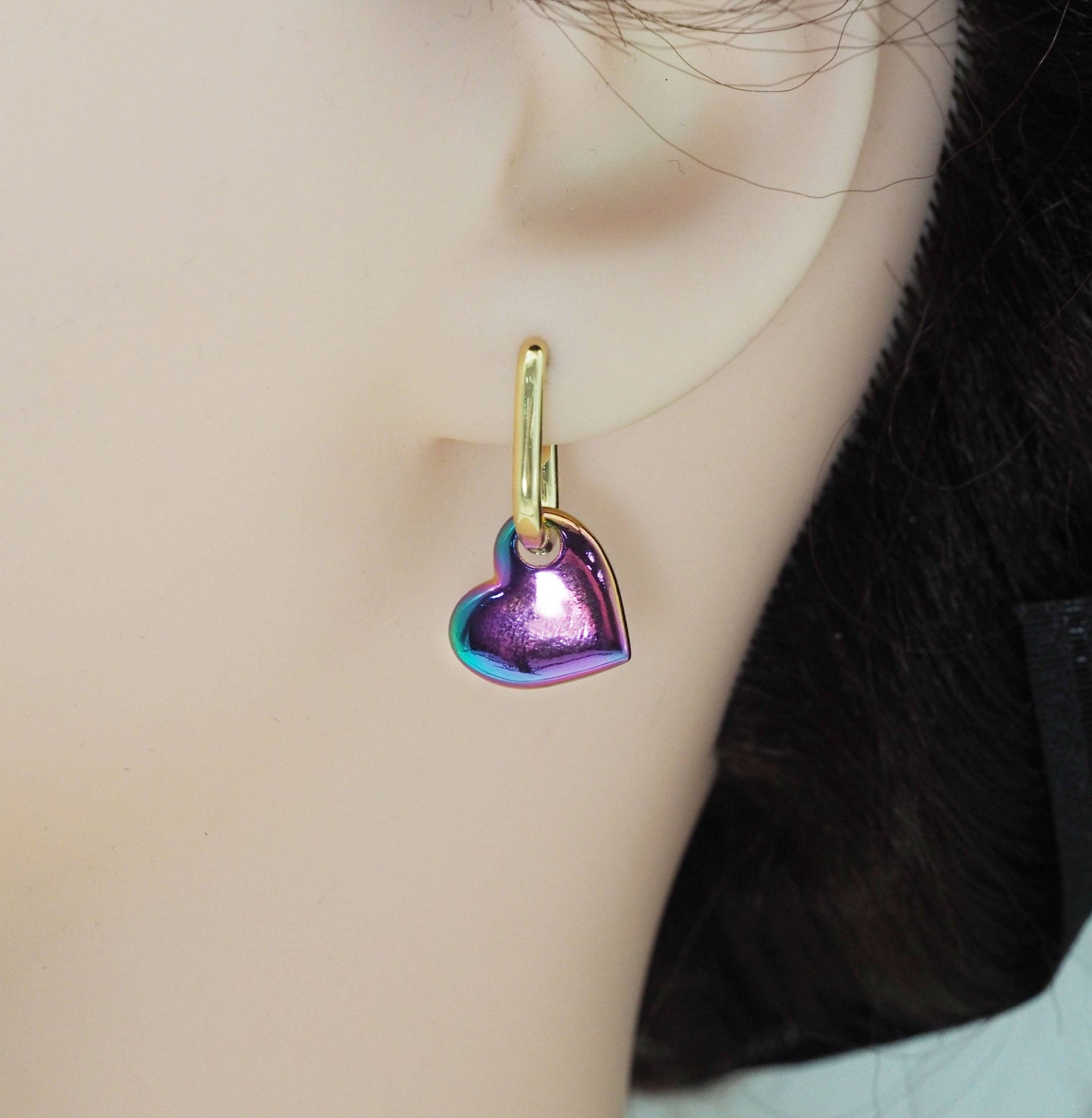 Rainbow Heart Moon Diamond Star Charm, sku# LX171