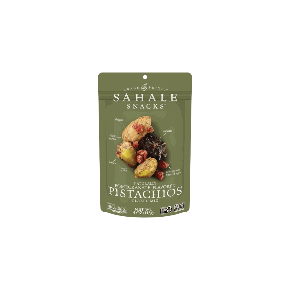 SAHALE SNACKS: Pomegranate Pistachios Glazed Mix Nut Blend, 4 oz
