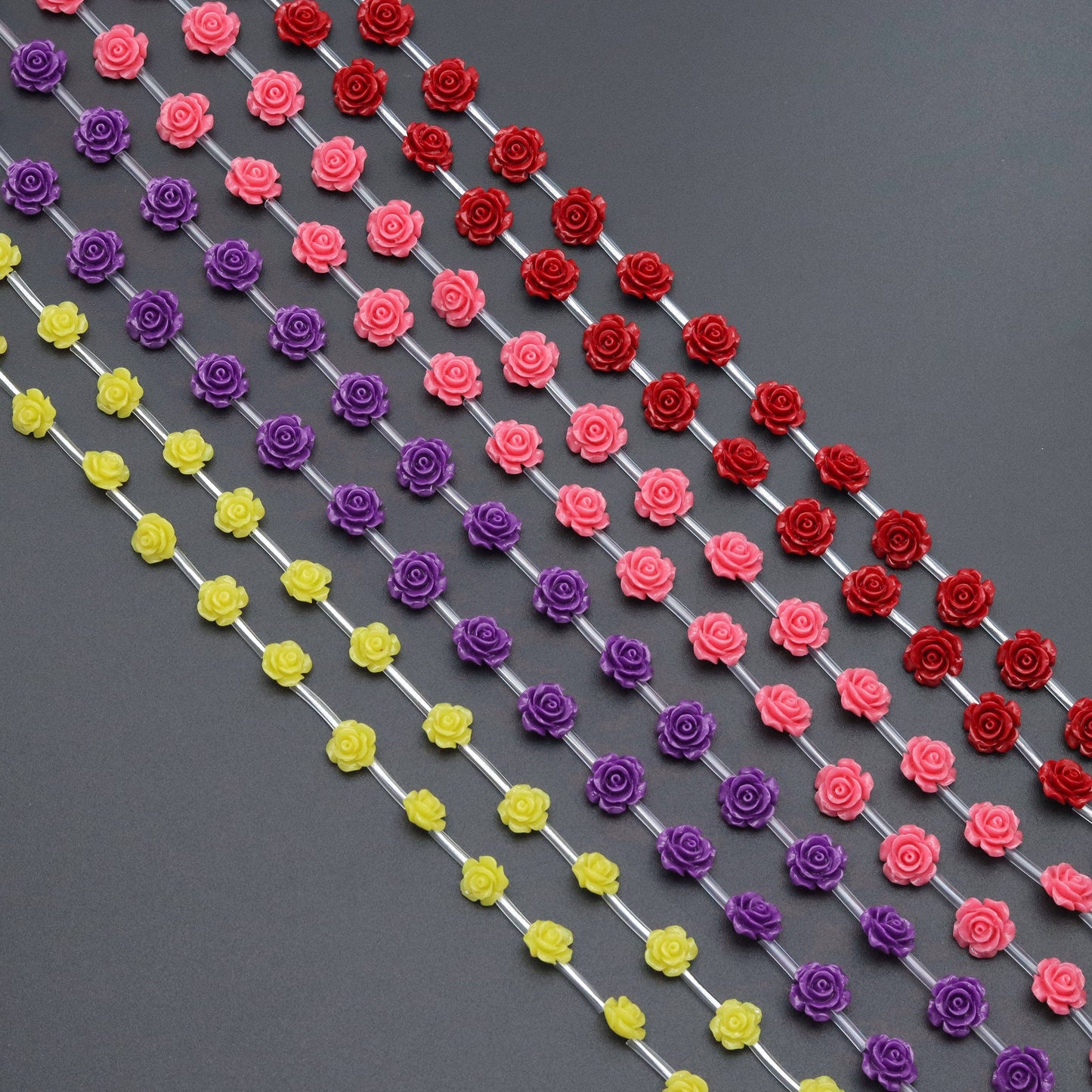 12mm Rose Flower Beads, Sku#U2125