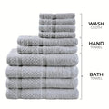 Ensemble de serviettes de bain en coton gris (10 à 32 pièces)