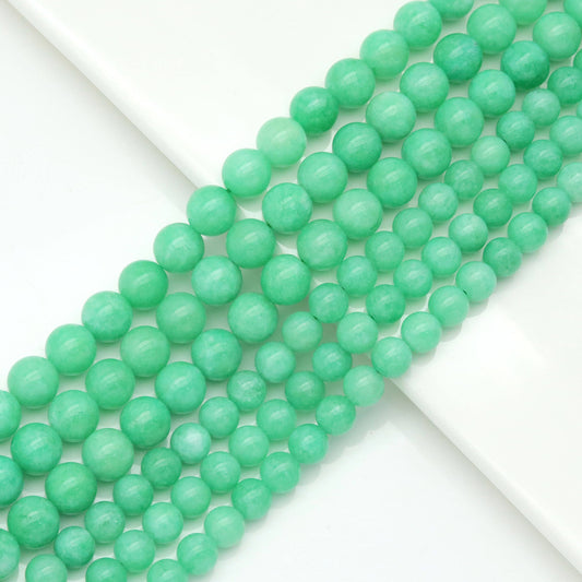 Chrysoprase Jade Round Smooth Beads, Sku#U1819c