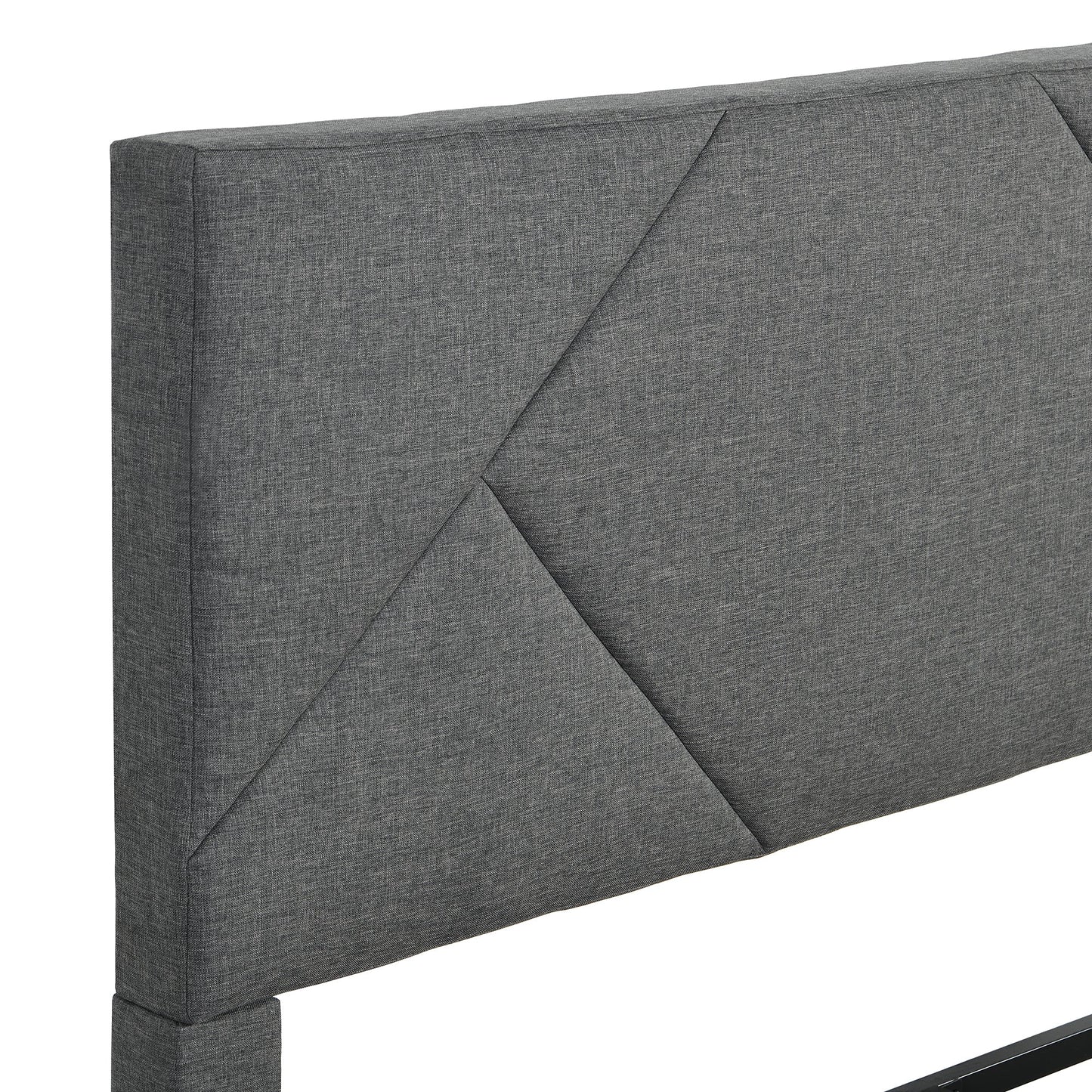 Full Size Upholstered Platform Bed Frame with Headboard