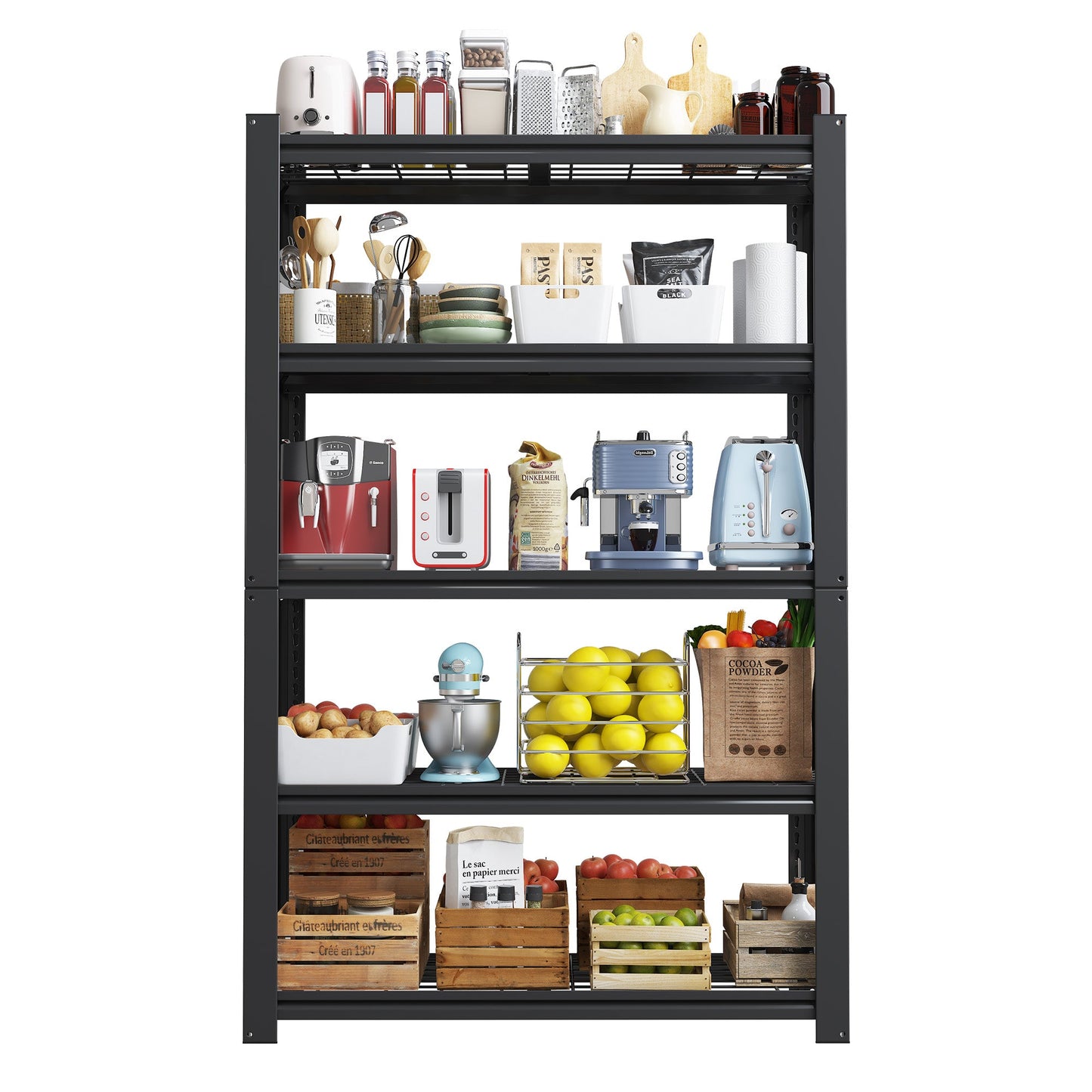 72"H 5-Tier Adjustable Heavy Duty Shelving Rack