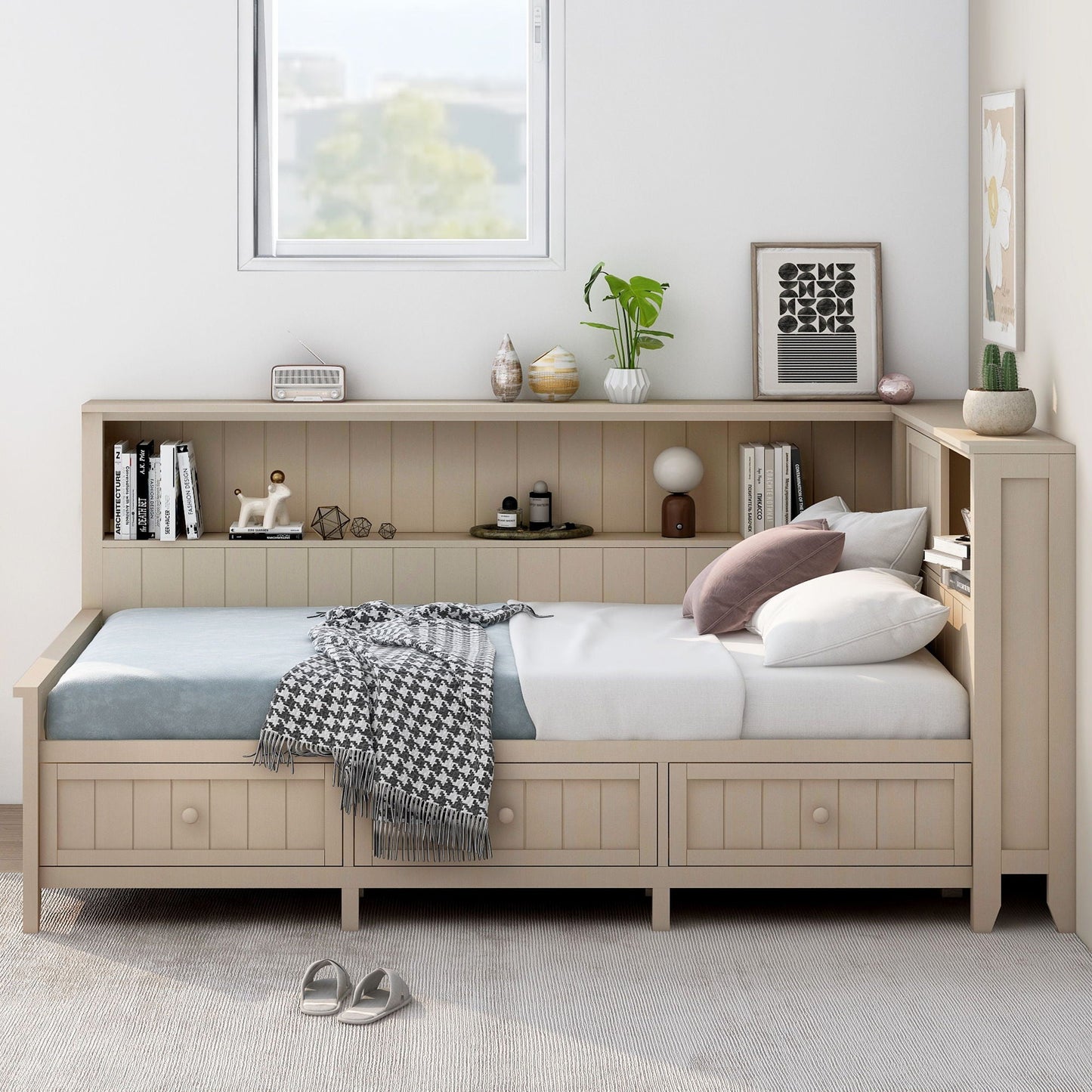 Daybed With Storage Shelves